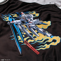 フリーダム＆ジャスティスをドーン！ 「ガンダムSEED」ガンダムが描かれたスカジャン登場！ リバーシブル仕様で2デザイン楽しめる 画像
