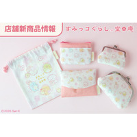 すみっコぐらしと春爛漫♪ 桜のデザインが可愛い巾着やがま口、ティッシュケースなどのグッズがラインナップ 画像