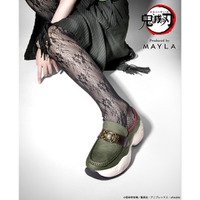 「鬼滅の刃」日輪刀の鍔をイメージした装飾が和の美しさを放つ―「MAYLA」厚底ローファースニーカー登場 画像