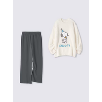 「GU×PEANUTS」スヌーピーたちと冬のおうち時間を満喫♪ あったかルームウェアコレクションが新登場 画像