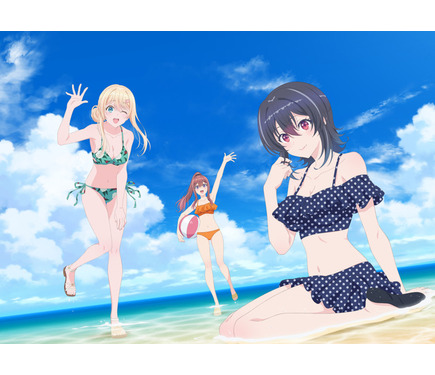 アニメ風キャラクター 水着イラスト 水着姿が眩しい♪「クラにか」原作者書き下ろし＆石見舞菜香、鈴代紗弓