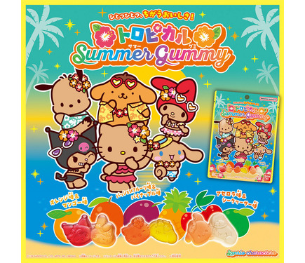 サンリオ」キティたちが水着ではっちゃける!! 形も味も楽しいフルーツ