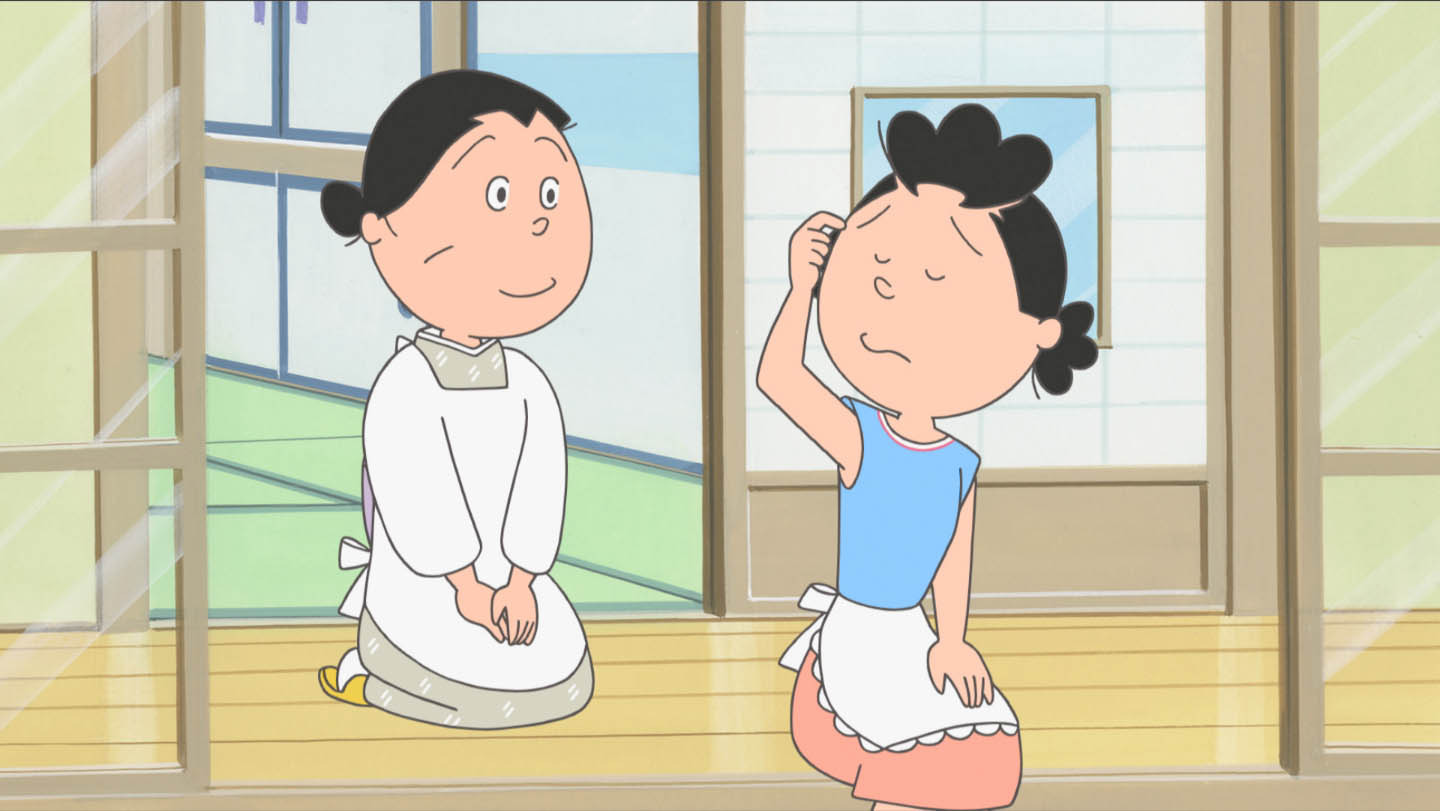 物干しに止まるセミを見つめ考え込むサザエ！TVアニメ『サザエさん』第
