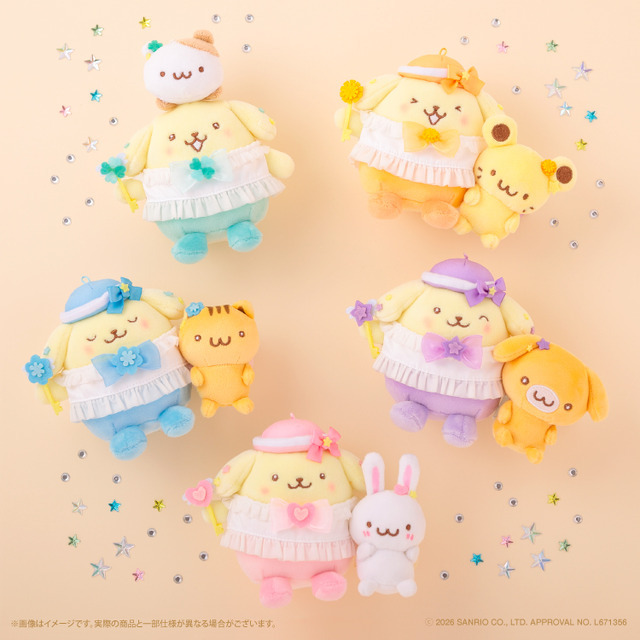 ポムポムプリンがゆめかわ～な“ぬい”に☆赤マントの王様風も似合いすぎ