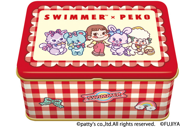 不二家」ペコちゃん×「SWIMMER」がコラボ！ 可愛すぎる平成レトロ風