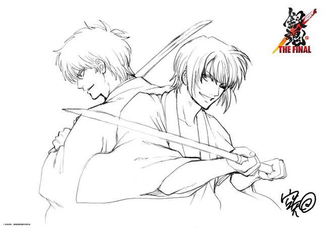 銀魂 THE FINAL」原作者・空知英秋の描き下ろし“銀時＆高杉”2ショット