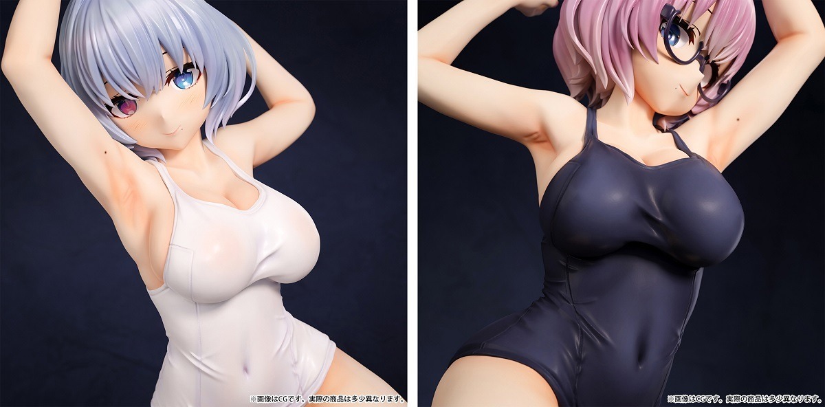 マリン ルビィ　スク水ver. 追視アイ仕様 1/4 フィギュア　2体セット Amazon.co.jp: ルビィ スク水ver. 追視アイ仕様 1/4スケール