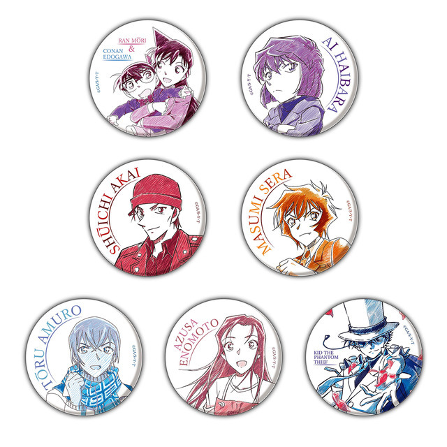 黒羽快斗 ペンシルアート 缶バッジ 名探偵コナン 怪盗キッド 缶バッジ 100点 ペンシルアート 黒羽快斗 缶