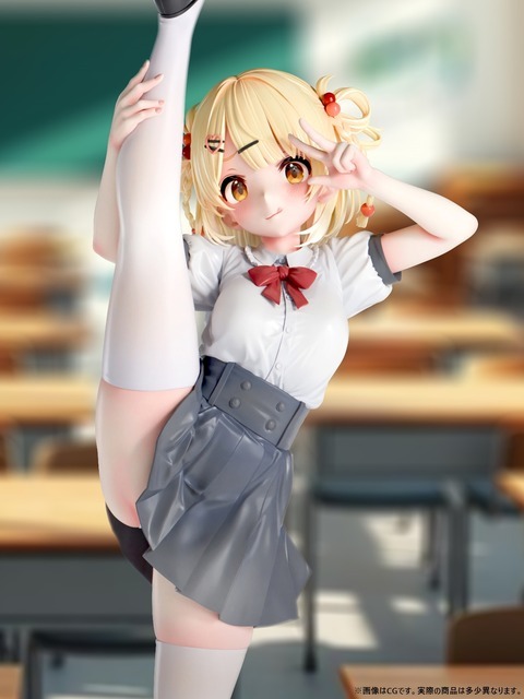 女子高生のI字バランスがたまらん！ スカートから太ももチラリ