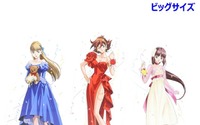 レイン、リリーナ、ティファの可憐なドレス姿♪ 「ガンダムGWX」30周年記念イラストのヒロインたちのグッズ登場！ 大きなアクリルスタンドは必見 画像