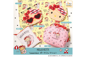 “最強ギャル”ハローキティ♪寒さも楽しめる日焼け姿のかわいいポーチやBIG巾着が登場 画像