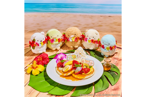 「すみっコぐらし」気分はハワイ♪ しろくま、とんかつたちがリゾート風衣装で大集合！「アロハテーブル」コラボ展開☆ 画像