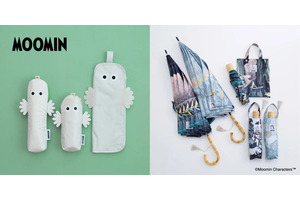 ムーミンたちと雨の日も楽しく♪ ニョロニョロや、小説の挿絵柄の“晴雨兼用傘”が登場 画像