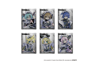 ミク、リンレンらがサイバーメイドに！「ピアプロキャラクターズ」描き下ろしイラストを使用したキラキラグッズ登場 画像