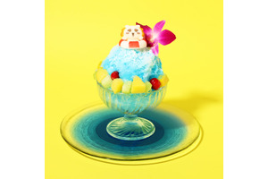 ぷかぷかしたシーサーが可愛い♪ 「ちいかわレストラン」夏季限定メニュー「シーサーの浮き輪でぷかぷかかき氷」沖縄店限定で提供！ 画像