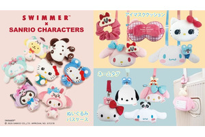 「サンリオ」シナモン、ハローキティたちとお出かけ♪ フワフワかわいい“SWIMMERコラボ”に新作登場☆ 画像