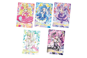 「キミプリ」「わんぷり」の描き下ろしカードも収録♪ 「映画名探偵プリキュア」のキラキラカードグミが登場！ 全23種のうち4種は光り輝くホロレアカード 画像