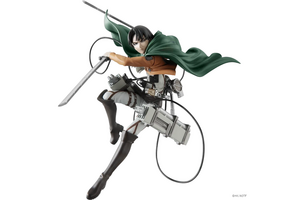 並んで飾りたい！ アニメ「進撃の巨人」よりエレン、ミカサ、リヴァイ、エルヴィンら調査兵団の4名がフィギュア化！ 4体セットで約1万円 画像
