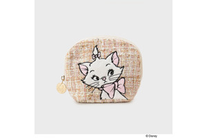 「ディズニー」マリーちゃんの華やかで上品な“大人かわいい”雑貨登場♪ ツィードポーチ・リップケース・トート 画像