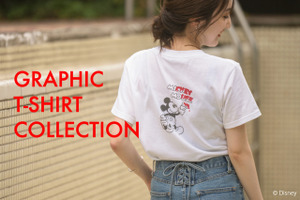 ミッキーマウスを小柄女性のためのサイズ感でTシャツに♪ ヴィンテージライクなデザインが◎ 画像