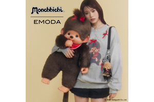 モンチッチ×EMODA（エモダ） 初コラボ！ 瀬川陽菜乃がLOOKモデルに♪ スウェットやキーチェーンなど全5型☆ 画像