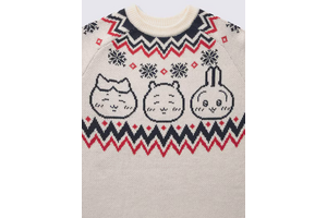 「ちいかわ」モモンガ＆あのこがふわふわ♪ ハチワレたちは冬支度～☆ノルディックセーターなどあったかアパレルがGUに集合 画像