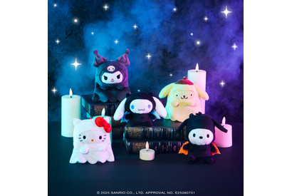 「サンリオ」シナモロール、ハローキティたちが黒基調の衣装でBlackハロウィン！ おばけやデビルにも変身!?【Happyくじ】 画像