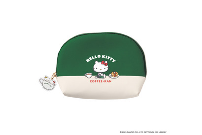 ハローキティと珈琲館が初コラボ！ カフェの制服を着たキティ＆ミミィがデザインされた巾着バッグやポーチが登場 画像