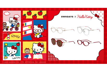 ハローキティの愛らしさが目元に☆ リボンや耳をモチーフにしたアイウェア登場！Y2Kテイストも楽しめる♪ 画像