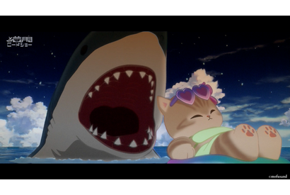 アニメ「mofusand」サメスーツを着た茶トラの猫サメにゃんが過ごすほっこりゆるゆる系猫アニメ―第1話場面カット 画像