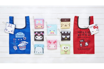 ショッピングバッグ有料化に先駆けて「サンリオキャラクターエコバッグ」全20アイテムが3月11日より発売。カラフル＆コンパクトで豊富なラインナップを展開 画像