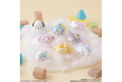 「サンリオ」キティやポムポムプリン、シナモンたちがベビーverでやわらかソフビ化♪食玩「もっちりころりん♪」登場 画像