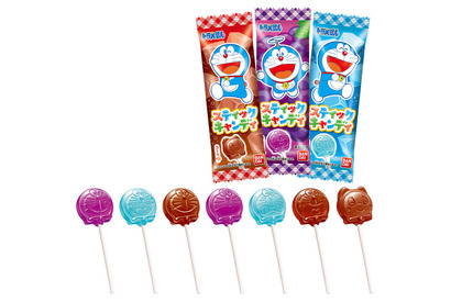 ドラえもんの顔が可愛い♪スティックキャンディーが3つの味で登場！ 画像