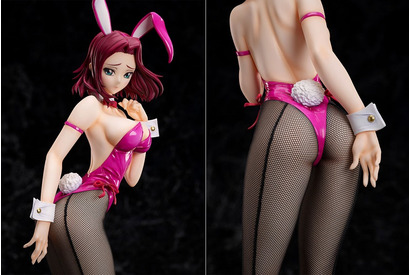 スラリと伸びた四肢、恥じらいを見せる表情を再現！「コードギアス 反逆のルルーシュ」紅月カレンがピンクのバニースーツ姿でフィギュア化 画像