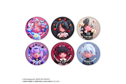 「ニディガ」超てんちゃん、あめちゃんの立体的なちびキャラがクセになる可愛さ♪ 「JEWELYC! COLLECTION」よりアクリルチャームや缶バッジが発売！ 画像
