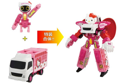 ハローキティとガリガリ君、トミカと異色コラボ!?「特装合体ロボ ジョブレイバー」になって登場 画像