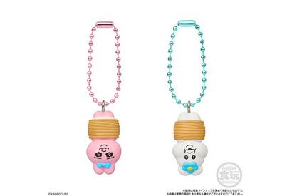 おぱんちゅうさぎ×んぽちゃむのマスコット登場♪ しっぽイメージのイチゴチョコがけビスケットも 画像