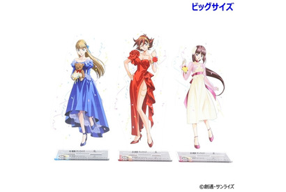 レイン、リリーナ、ティファの可憐なドレス姿♪ 「ガンダムGWX」30周年記念イラストのヒロインたちのグッズ登場！ 大きなアクリルスタンドは必見 画像