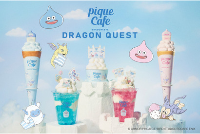 “モンスターたちとふわふわ夢ごこちの冒険へ”「ドラゴンクエスト」スライムのひんやりスイーツが可愛すぎる♪「ジェラート ピケ カフェ」との初コラボ開催決定！ 画像