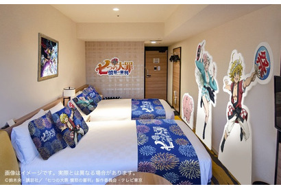 「七つの大罪」メリオダス＆エリザベスとお泊り気分♪ 描き下ろし“夏祭り”イラストと一夜を過ごせる宿泊プラン登場 画像