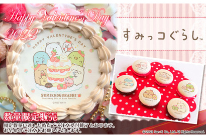 「すみっコぐらし」バレンタイン限定デザインのケーキ＆マカロン登場！ しろくま、とかげ達を可愛くプリント 画像