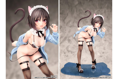 ほどけた紐ビキニに焦る姿を再現！『「メイド水着優ちゃん」illustrated by 色谷あすか』のフィギュアが登場 画像