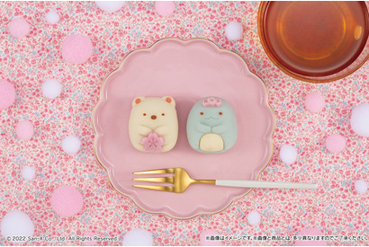 「すみっコぐらし」しろくま＆とかげが春の装い♪ 桜をモチーフとした和菓子「食べマス」が登場 画像