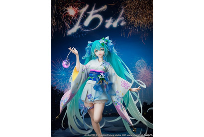 「初音ミク」15周年！アジサイが涼しげな“真夏花火Ver.”イラストがフィギュア化！ 画像
