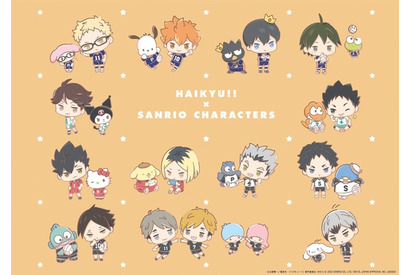 「ハイキュー!!」日向、影山たちがサンリオキャラクターズのコラボ！ シナモロールやハローキティは誰とペアを組む？ 画像