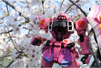 「ガンダム」ミーアザク×桜はエモい！ 北海道在住女子モデラーが見た関東の春、ガンプラの春【ガンダム×季節シリーズ】 画像