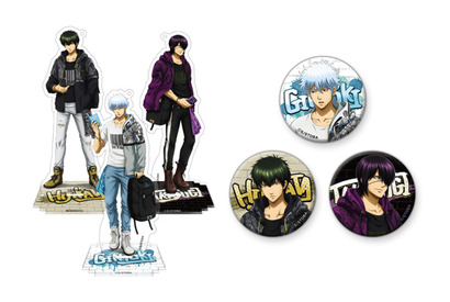 「銀魂」描き下ろしイラストのスタンドアクリルキーホルダー＆缶ステッカーが発売決定 画像