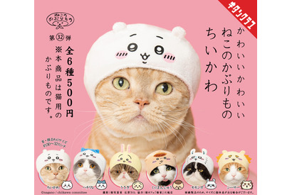 「ちいかわ」あはっ あはっ こんなになっちゃった… “にゃんこ×ちいかわ”の悪魔合体！ 「ねこのかぶりもの」最新作 画像