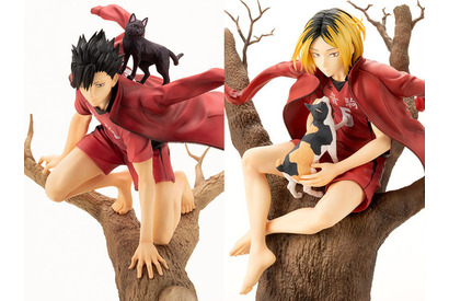 「ハイキュー!!」黒尾鉄朗＆孤爪研磨のフィギュア登場！ ジャージ、筋肉、猫…細部までこだわり♪ 千葉崇洋の描き下ろしビジュアルが立体化 画像