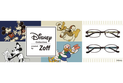 ミッキーと仲間たちがデザインされたオールドスクールなメタルフレームが「Zoff」に新登場 画像